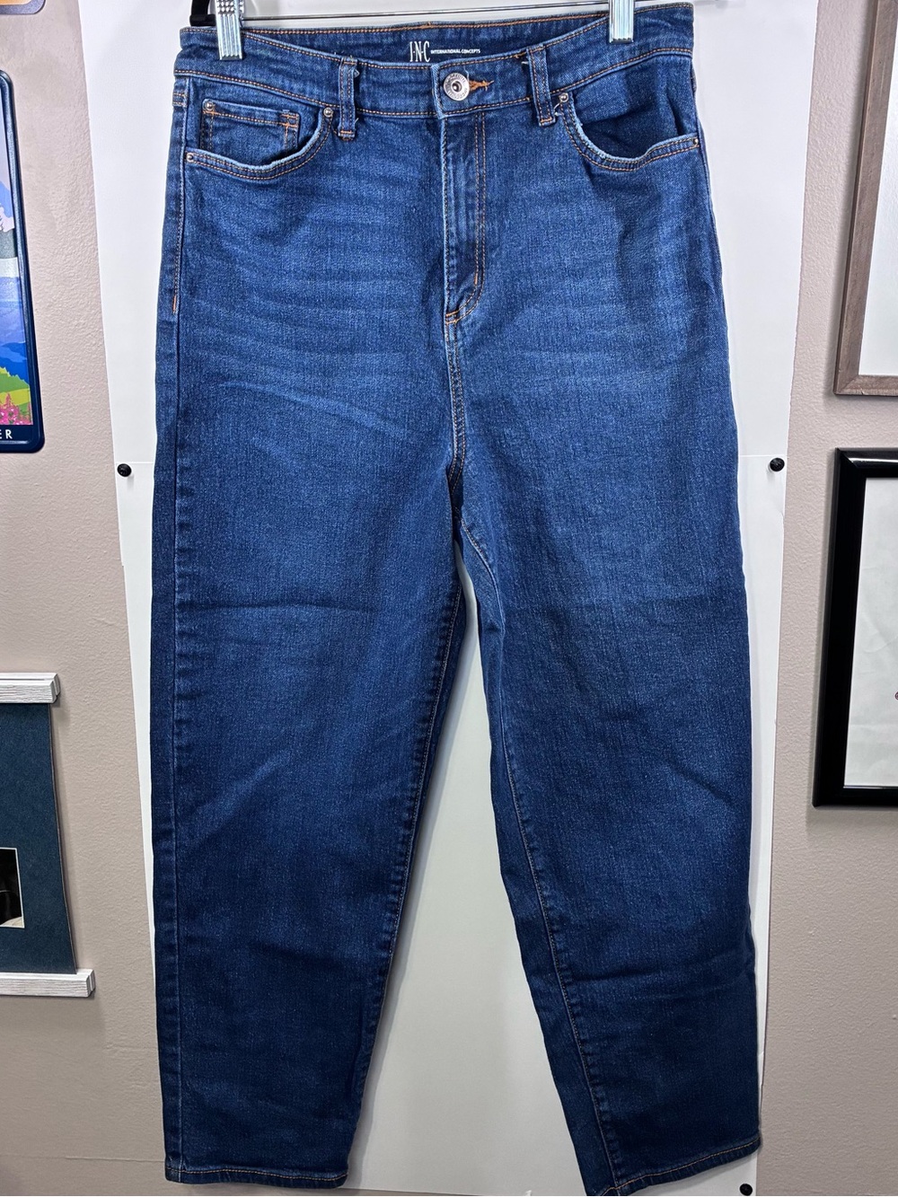 INC International Concepts Women's Jeans Size 10/30 Medium Wash Straight Leg